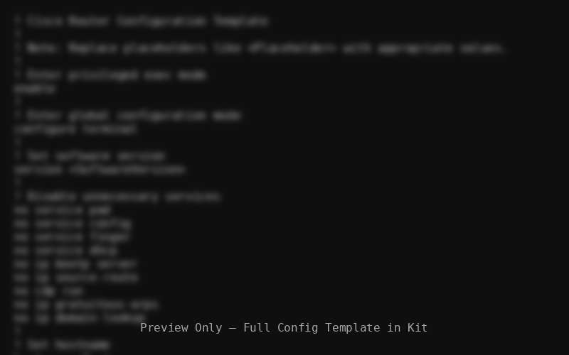 Router Config Template Preview